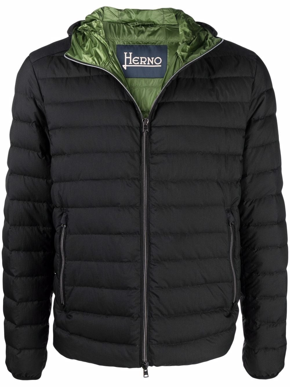 quilted hooded puffer jacket - 1