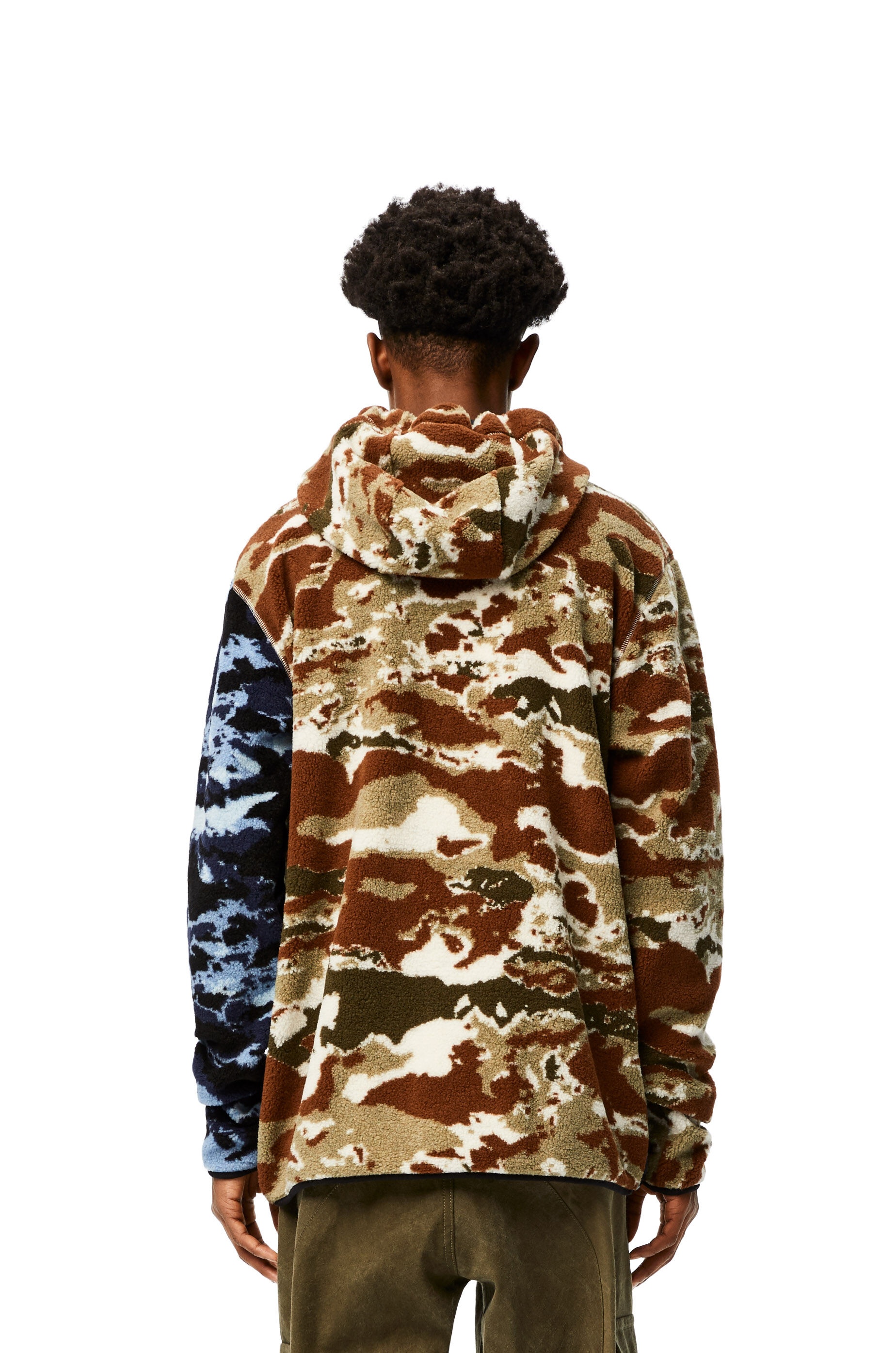 Camouflage fleece hooded jacket - 4