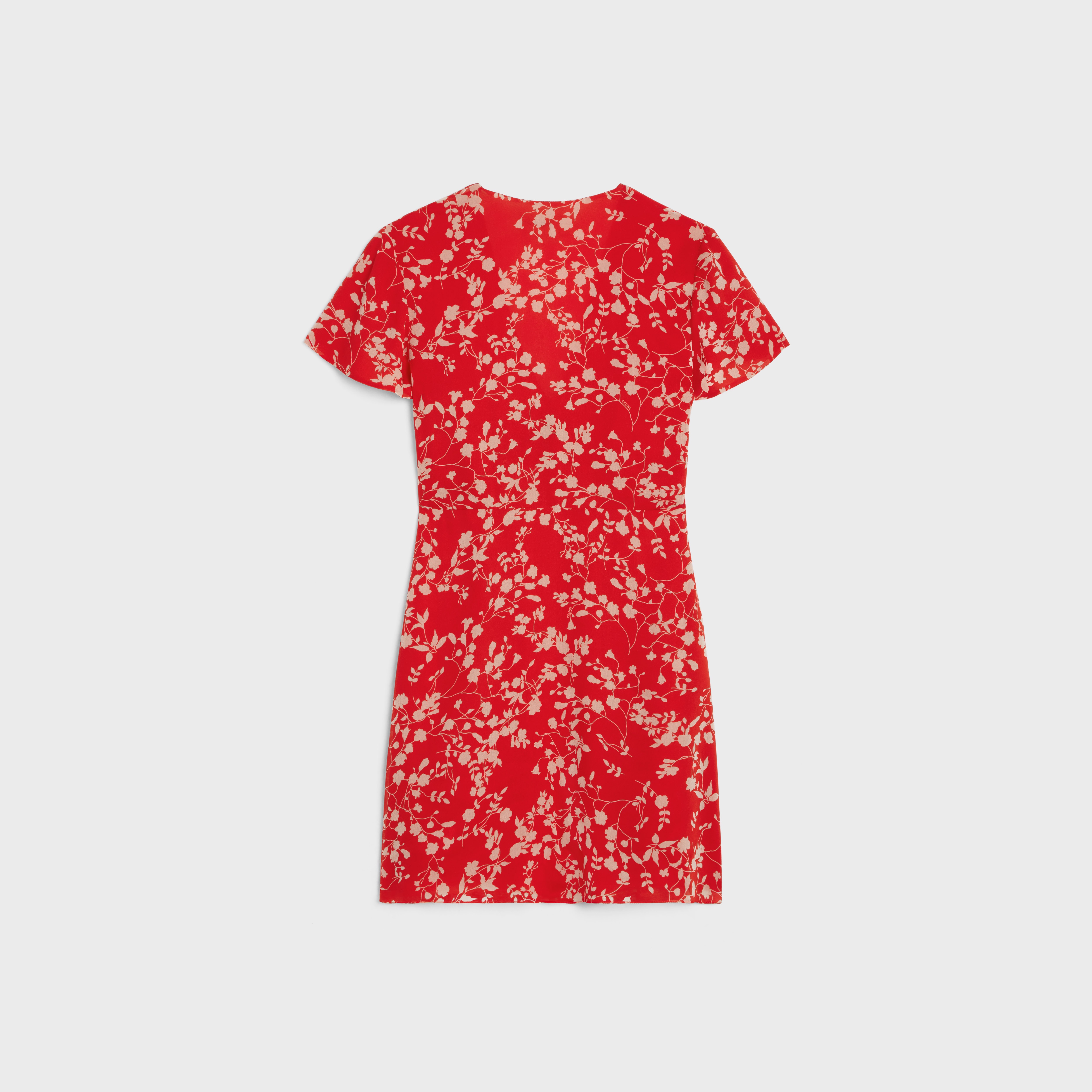 babydoll mini dress in silk georgette - 2