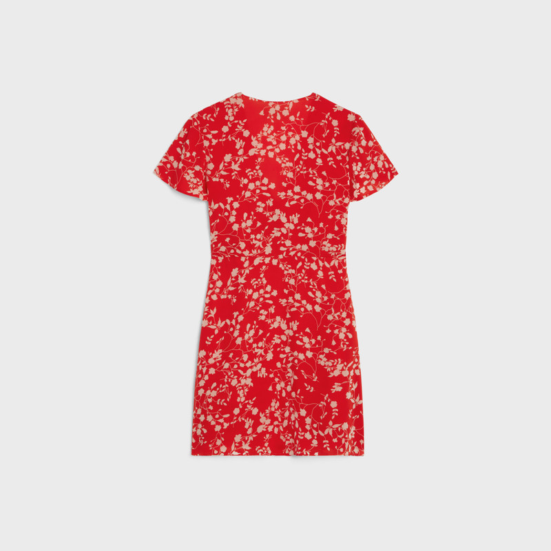 CELINE babydoll mini dress in silk georgette outlook