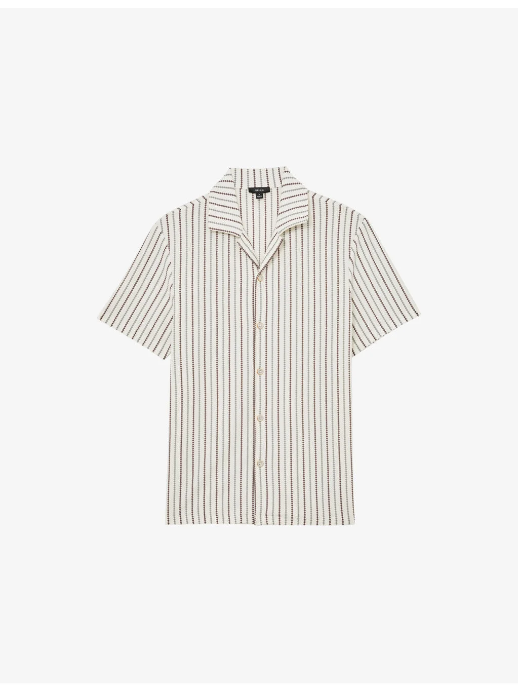 Percy Cuban-Collar Stretch Cotton-Blend Shirt - 1