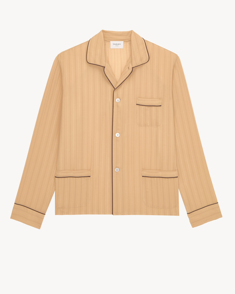 PAJAMA TOP IN STRIPED SILK 1