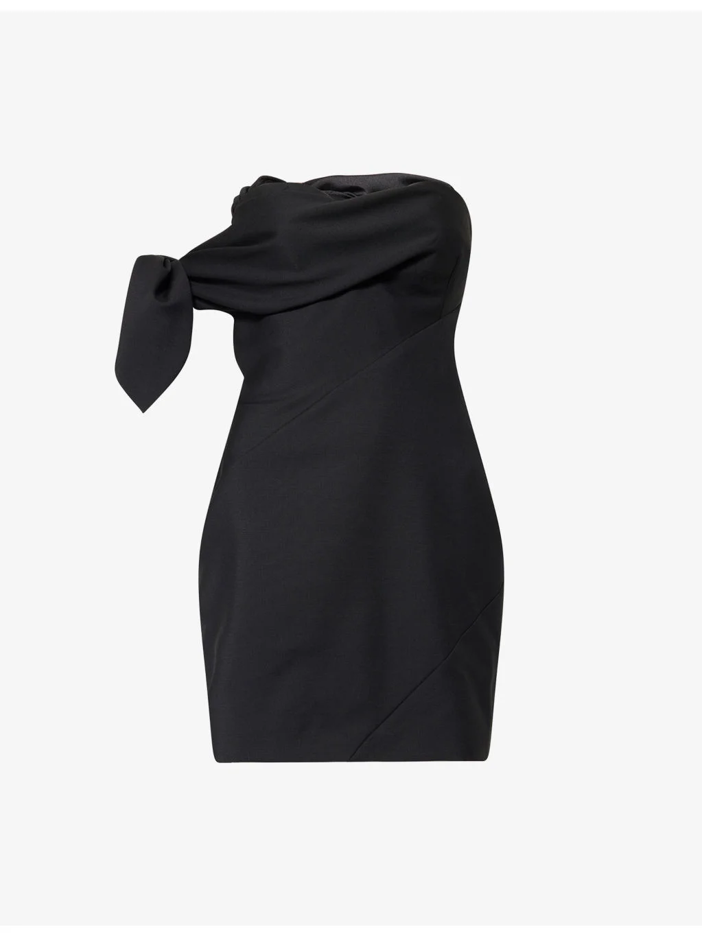 Bow Bustier Wool-Blend Mini Dress - 1