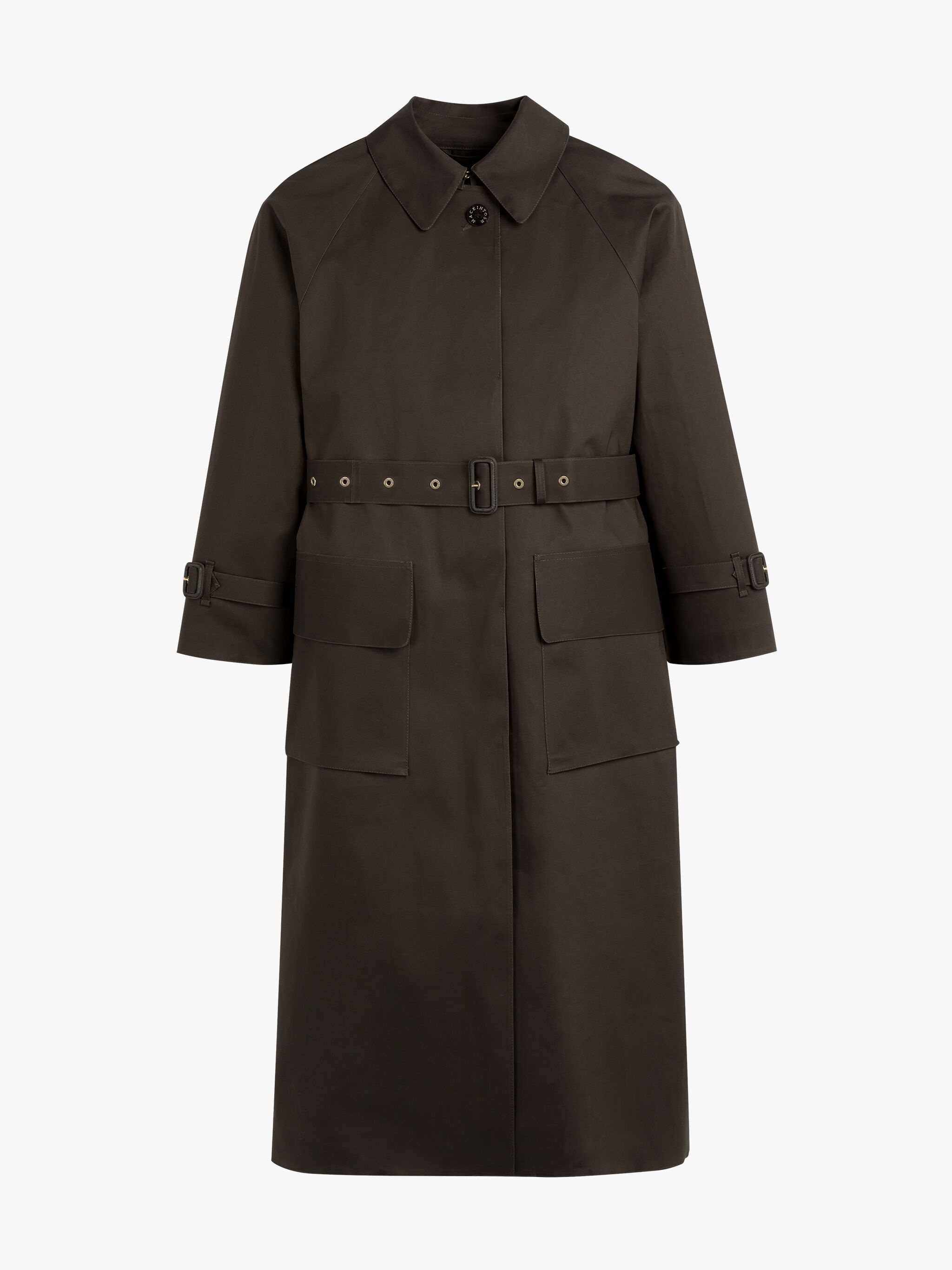 KELVIN CHOCOLATE BONDED WOOL TRENCH COAT - 1