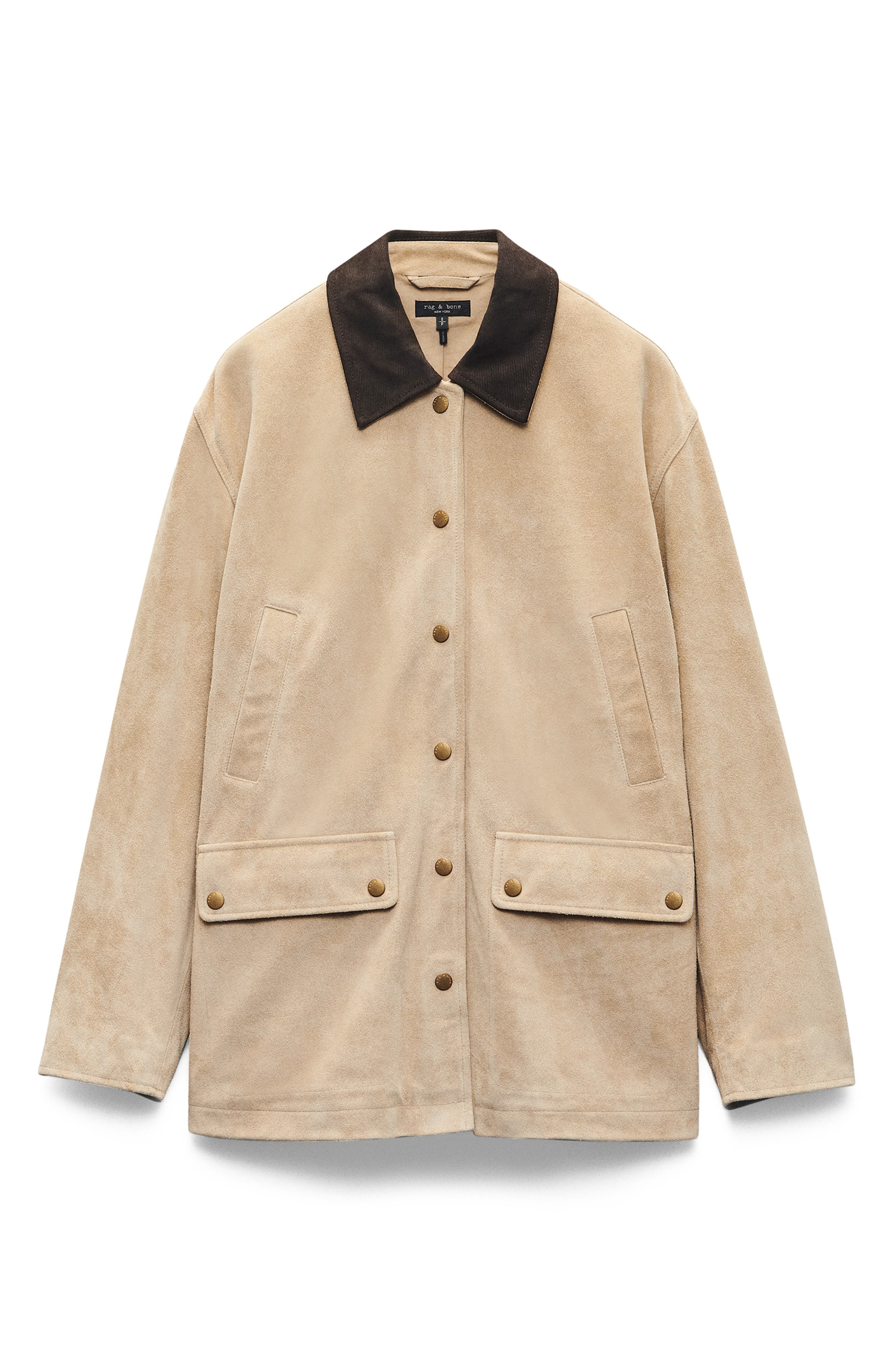 rag & bone Cassidy Suede Jacket in Tan at Nordstrom - 4