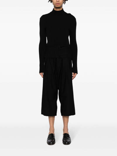 Yohji Yamamoto drop-crotch cotton trousers outlook