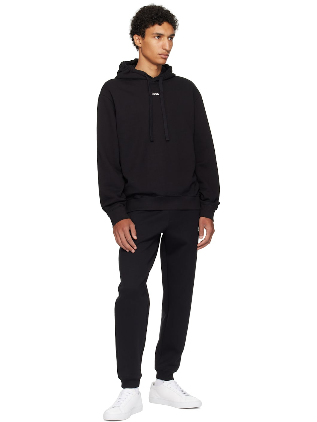 Black Cotton-Terry Relaxed-Fit Hoodie - 4