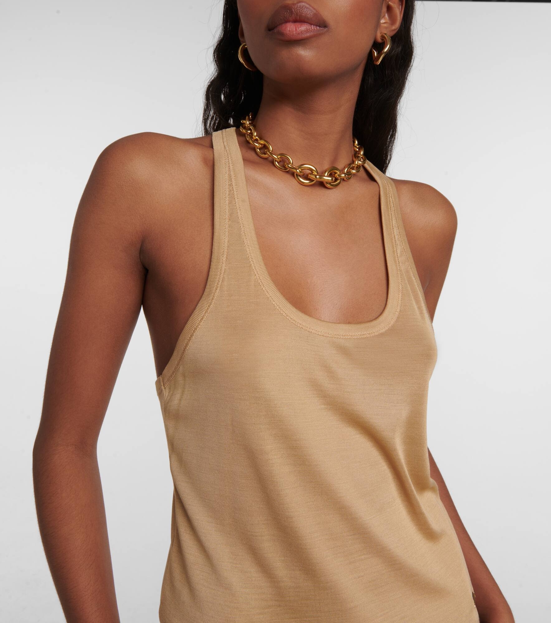 Micro-Rib silk jersey tank top - 4
