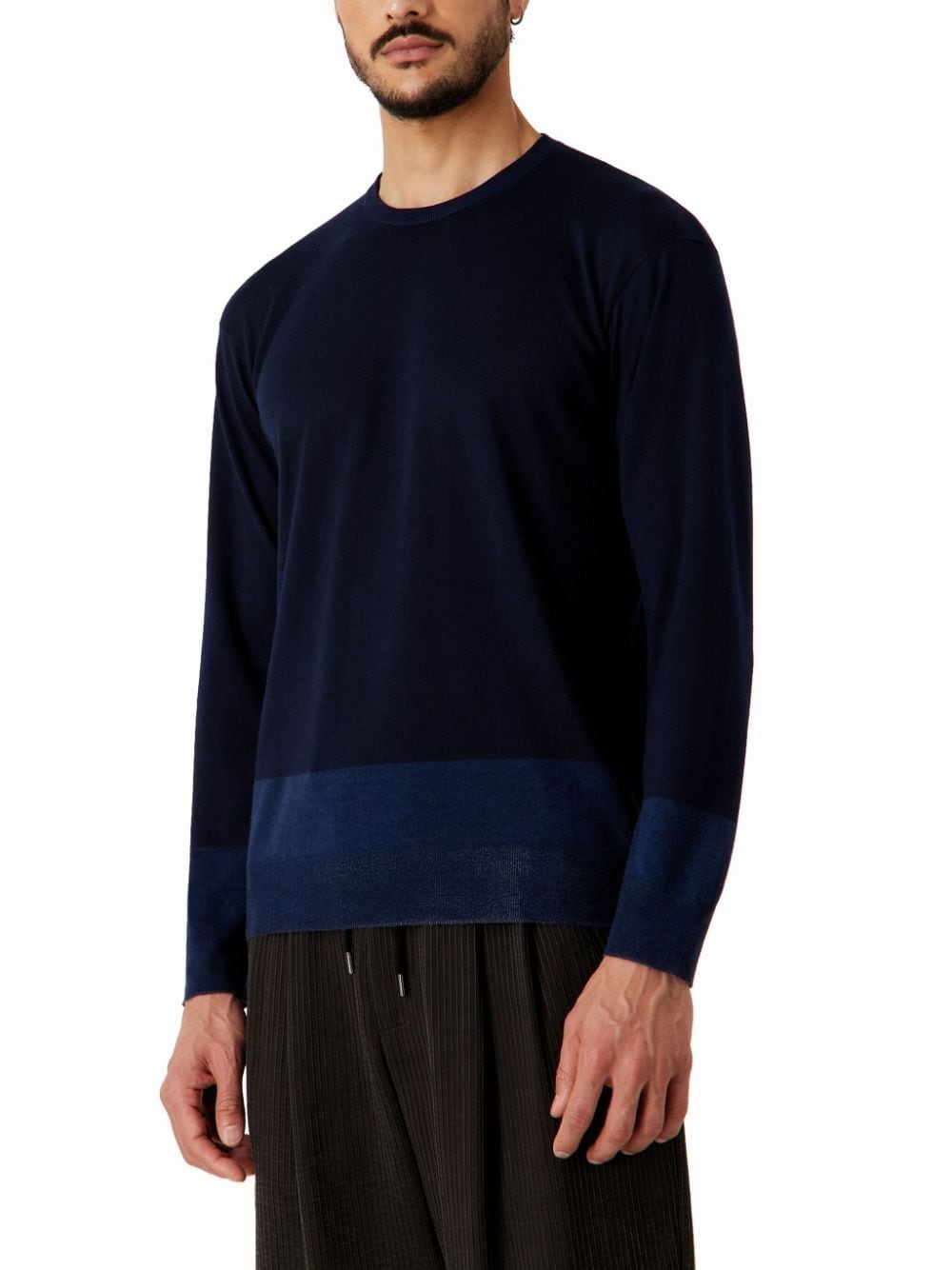 crew-neck stripe-pattern jumper - 3