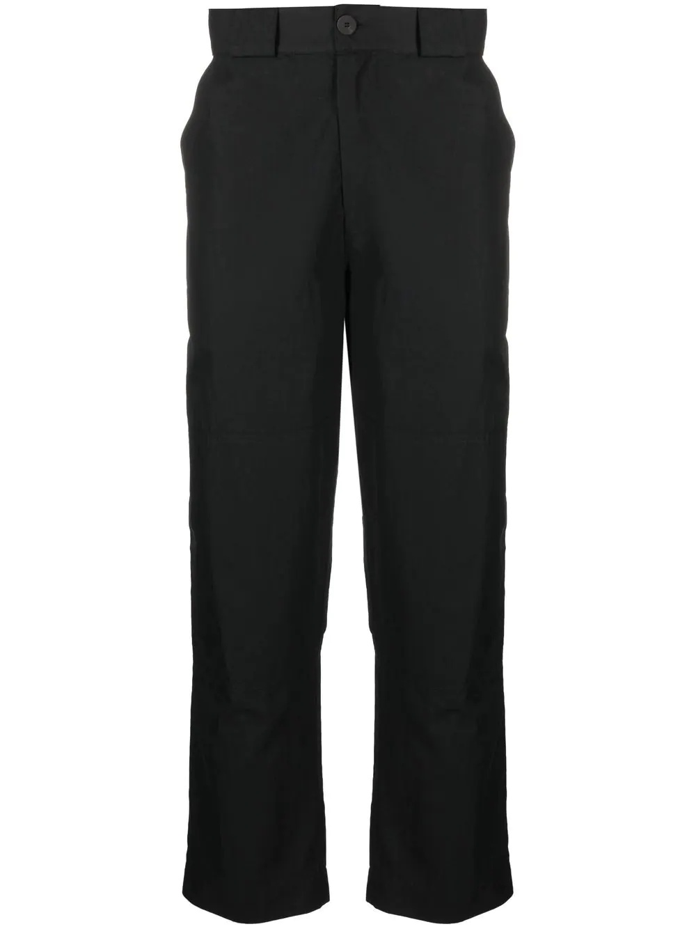 zip-pocket straight-leg trousers - 1