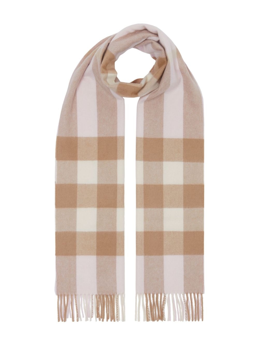 check pattern cashmere scarf - 6