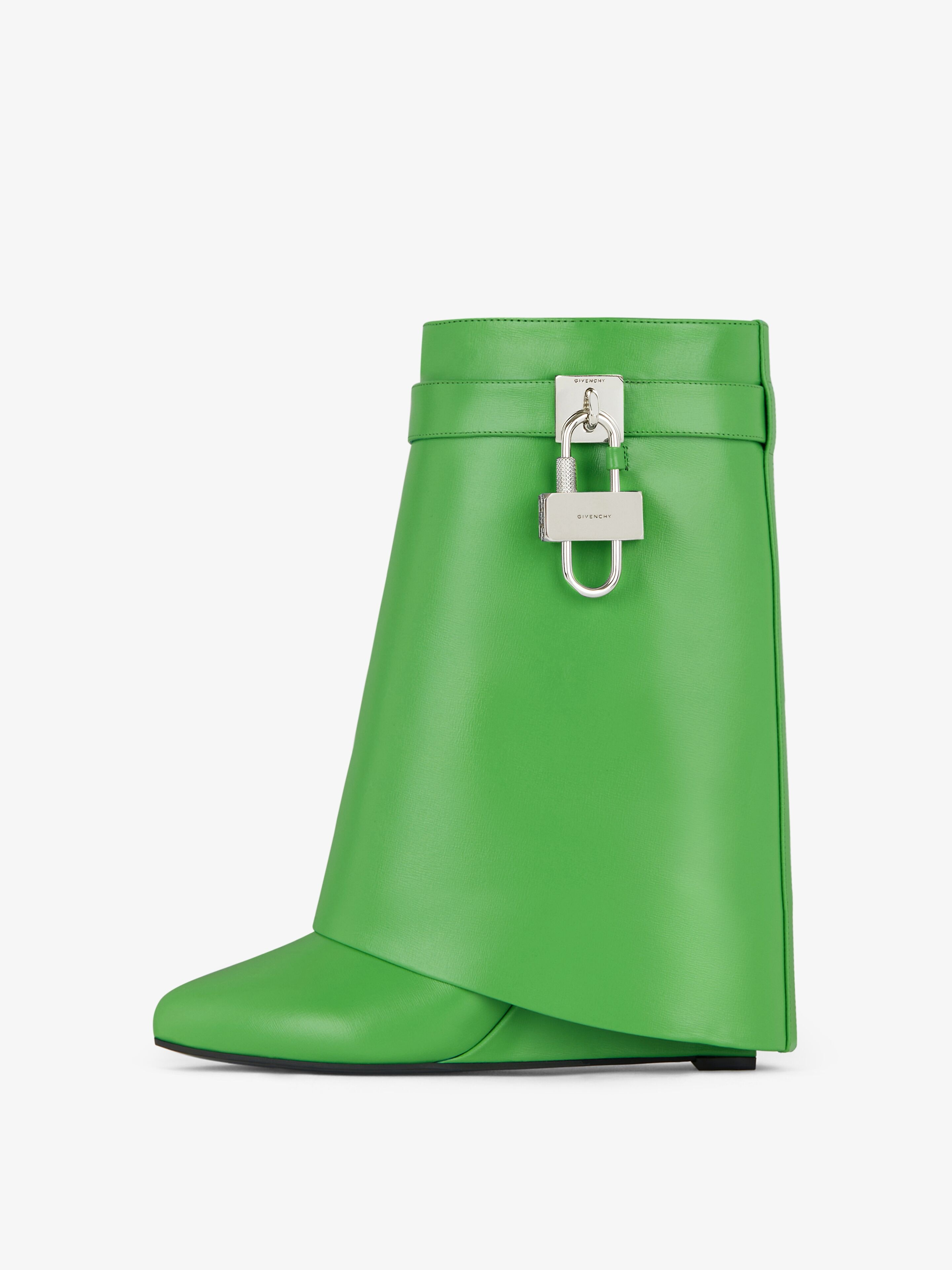 SHARK LOCK ANKLE BOOTS IN LEATHER - 4