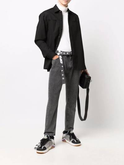 Off-White belted straight-leg jeans outlook