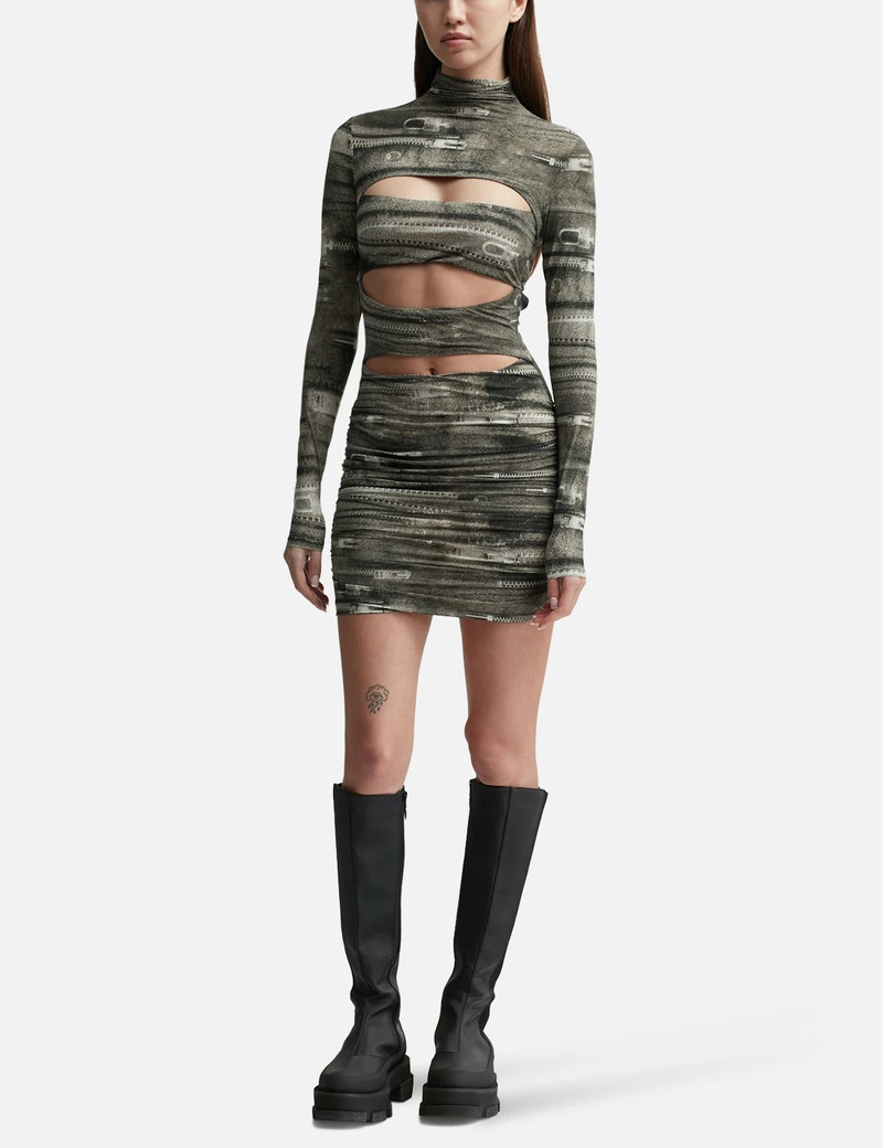 MISBHV ELENA ZIPPER TURTLENECK MINI DRESS outlook