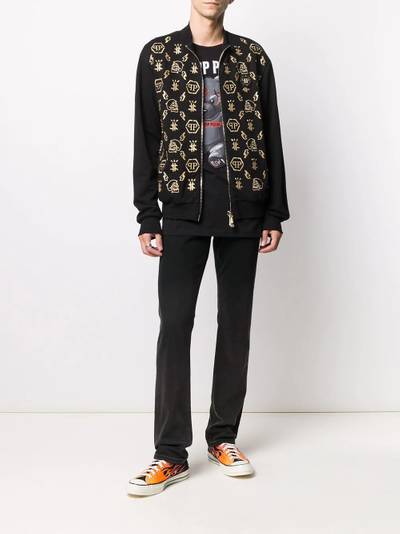 PHILIPP PLEIN monogram-print track jacket outlook