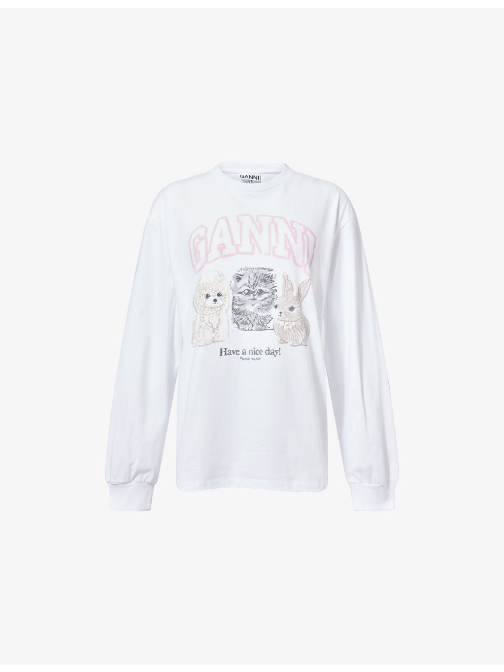 Printed Round-Neck Cotton-Jersey T-Shirt - 1