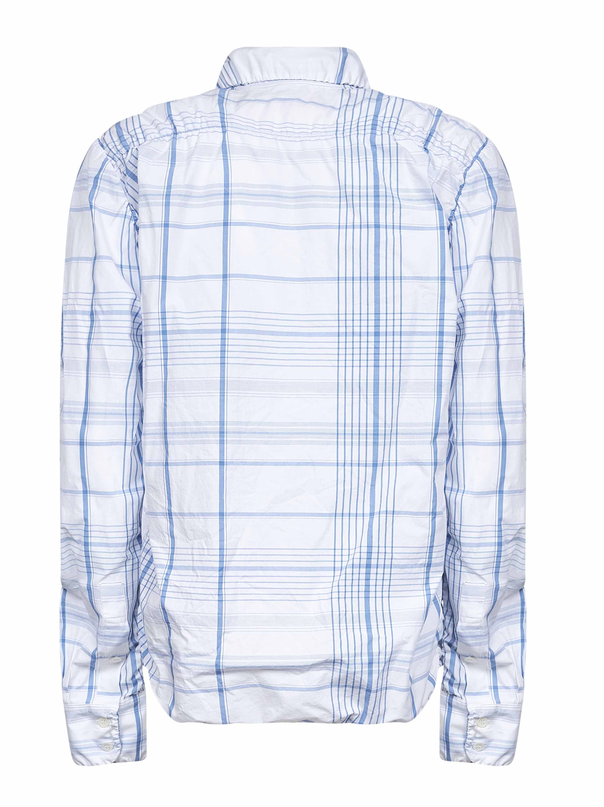 White check cotton gathered shirt - 2