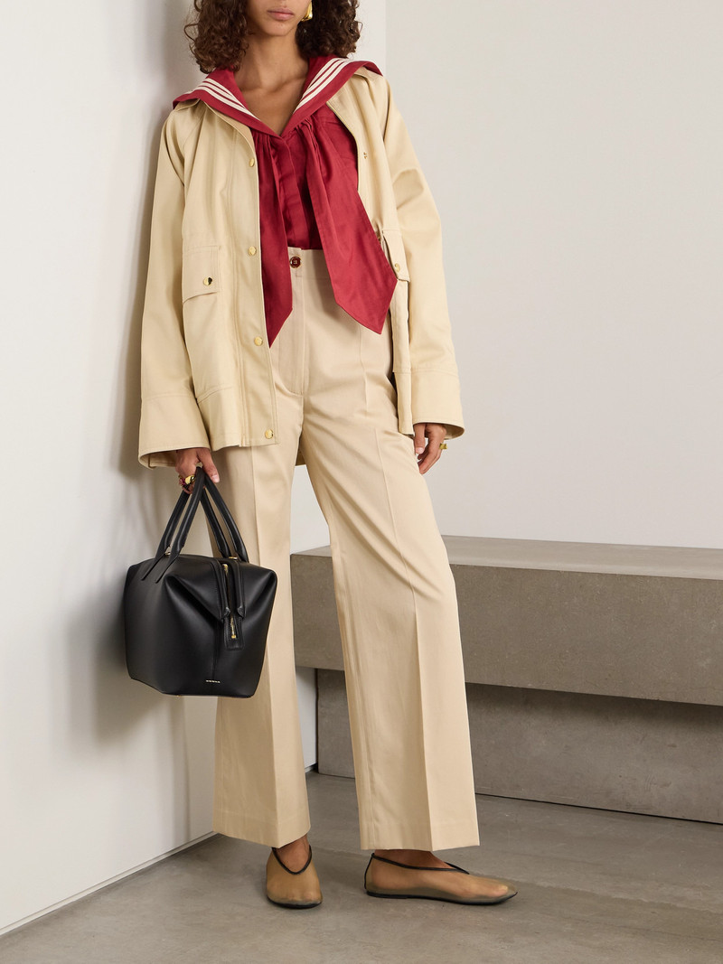 PATOU Iconic Cotton-twill Wide-leg Pants outlook