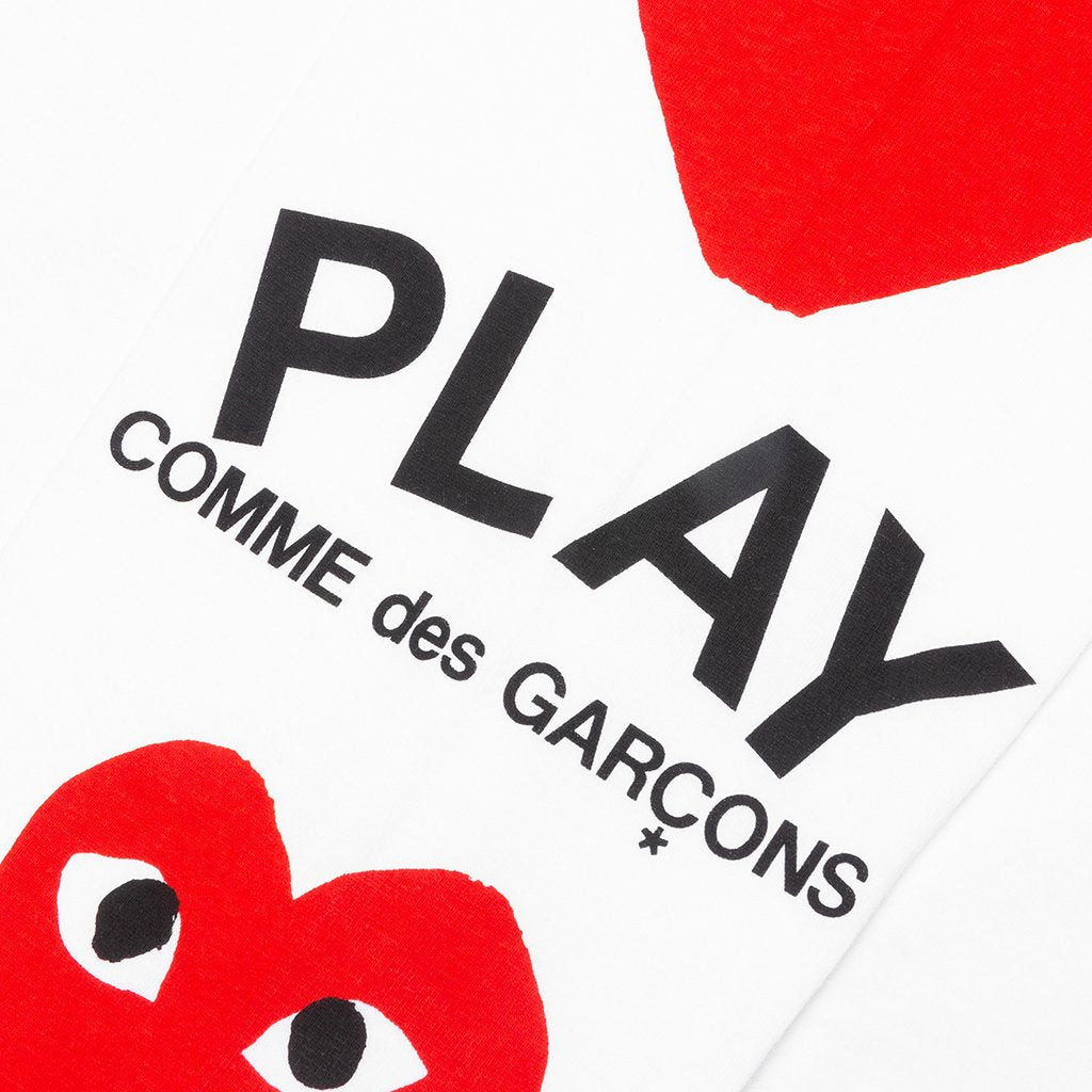 COMME DES GARCONS PLAY PRINTED SLEEVE L/S - WHITE - 3