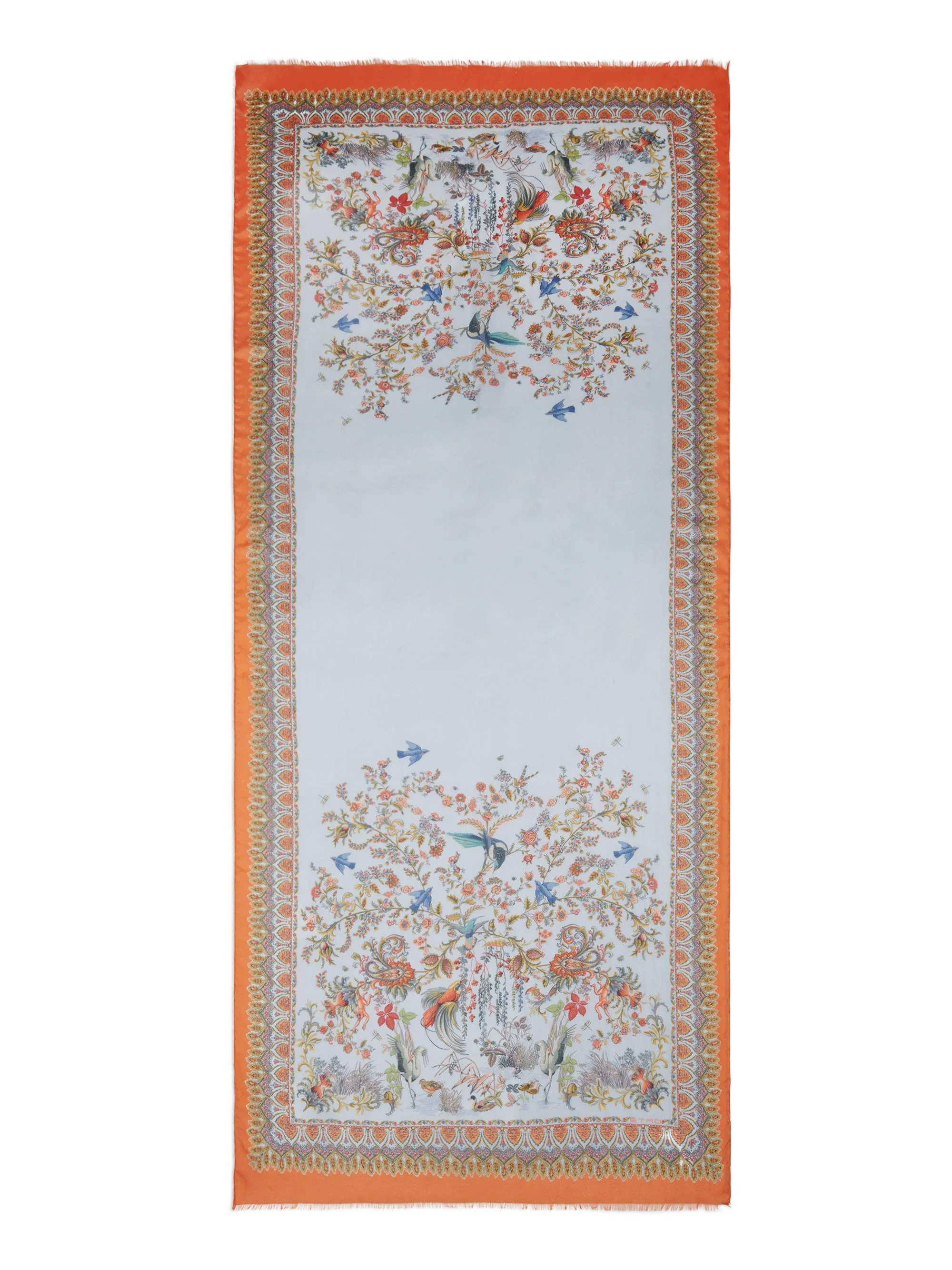 Women's Boheme Printed Cotton-Silk Scarf - Azzurro - 1