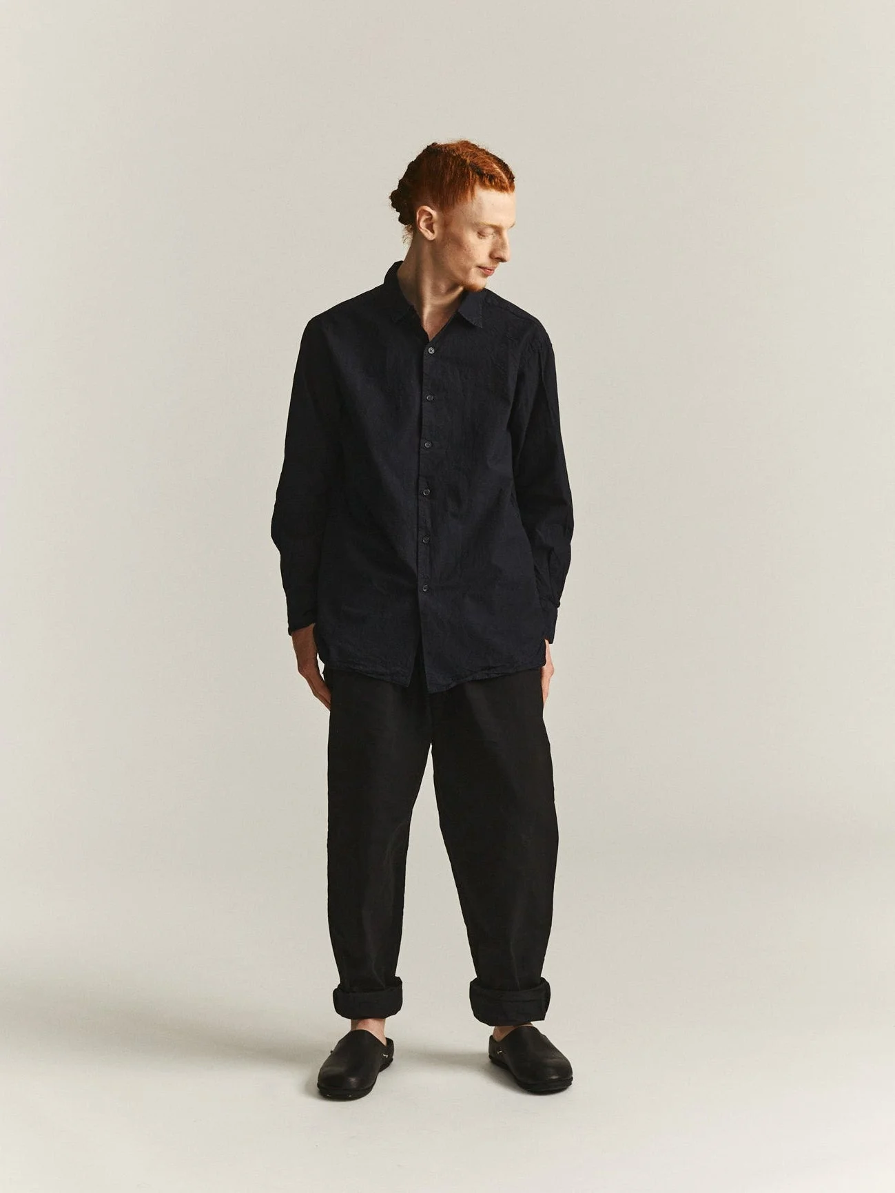BIG RACCOURCIE SHIRT - H COT - DARK NAVY - 1