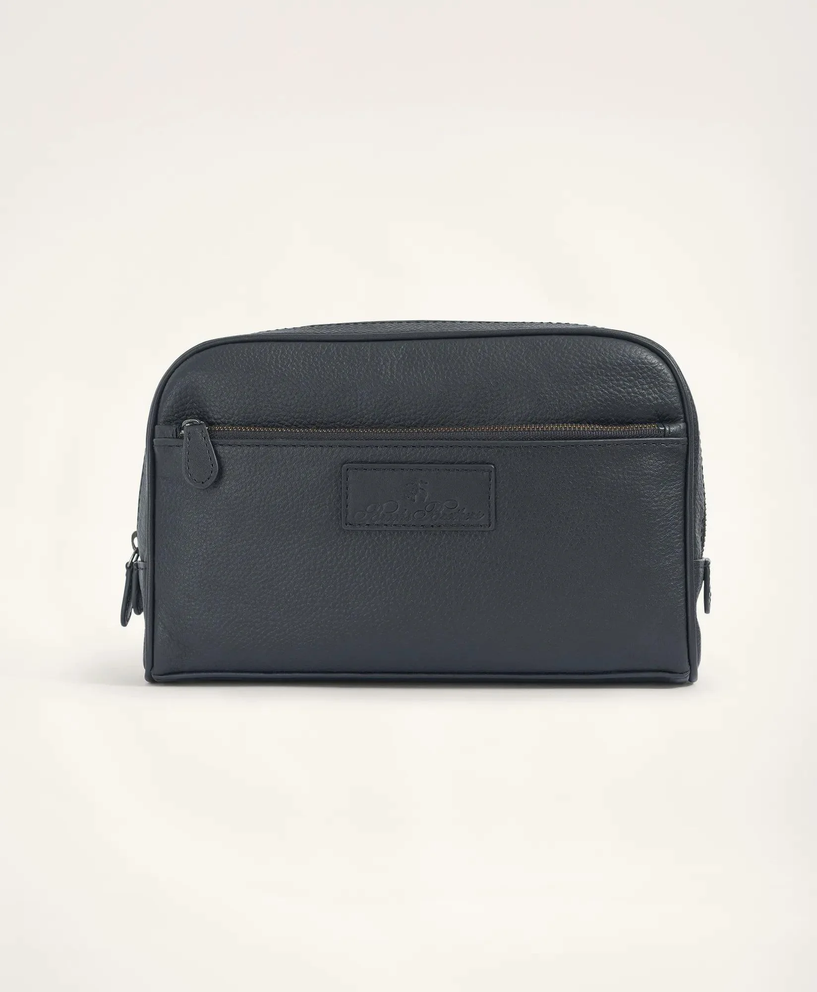 Large Pebbled Leather Dopp Kit - 1