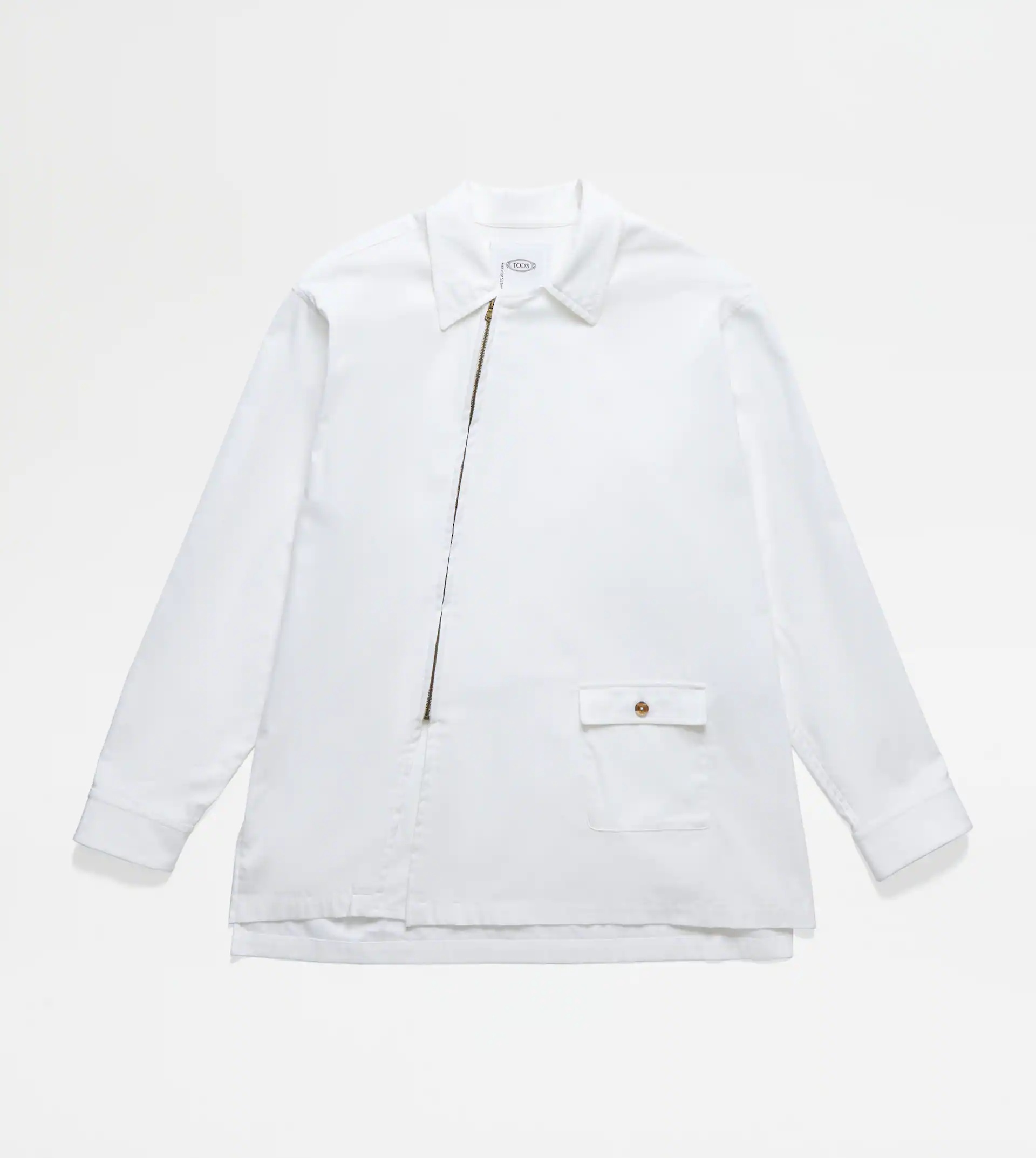 ZIPPED SHIRT-JACKET - WHITE - 1