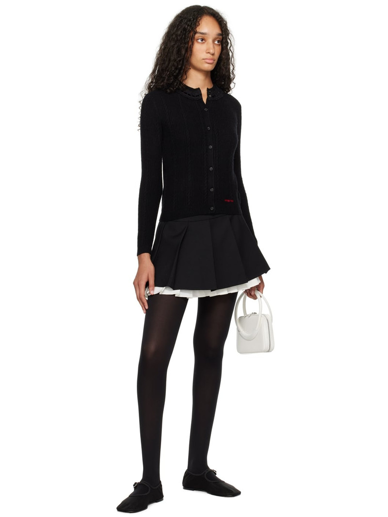 SHUSHU/TONG Black Collar Embellished Cardigan outlook