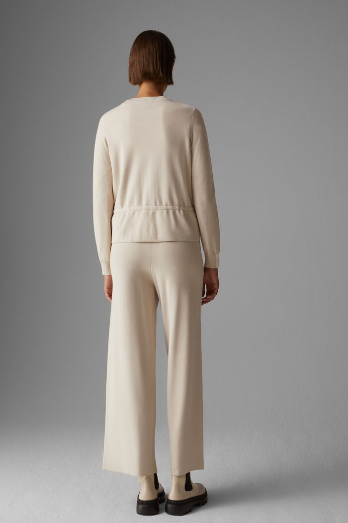 Susy 7/8 knitted pants in Light beige - 3