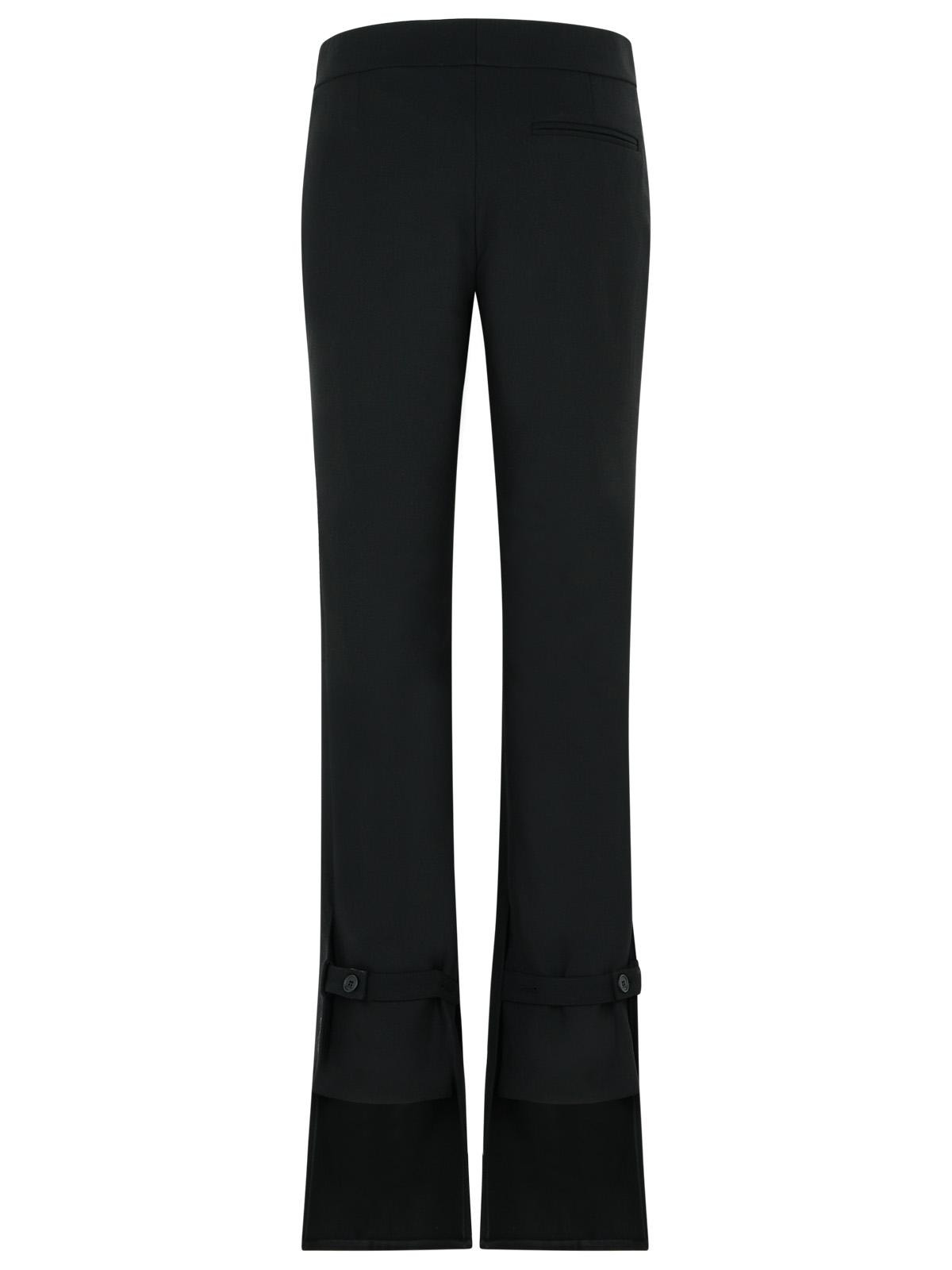 Courreges Black Wool Blend Pants Women - 3