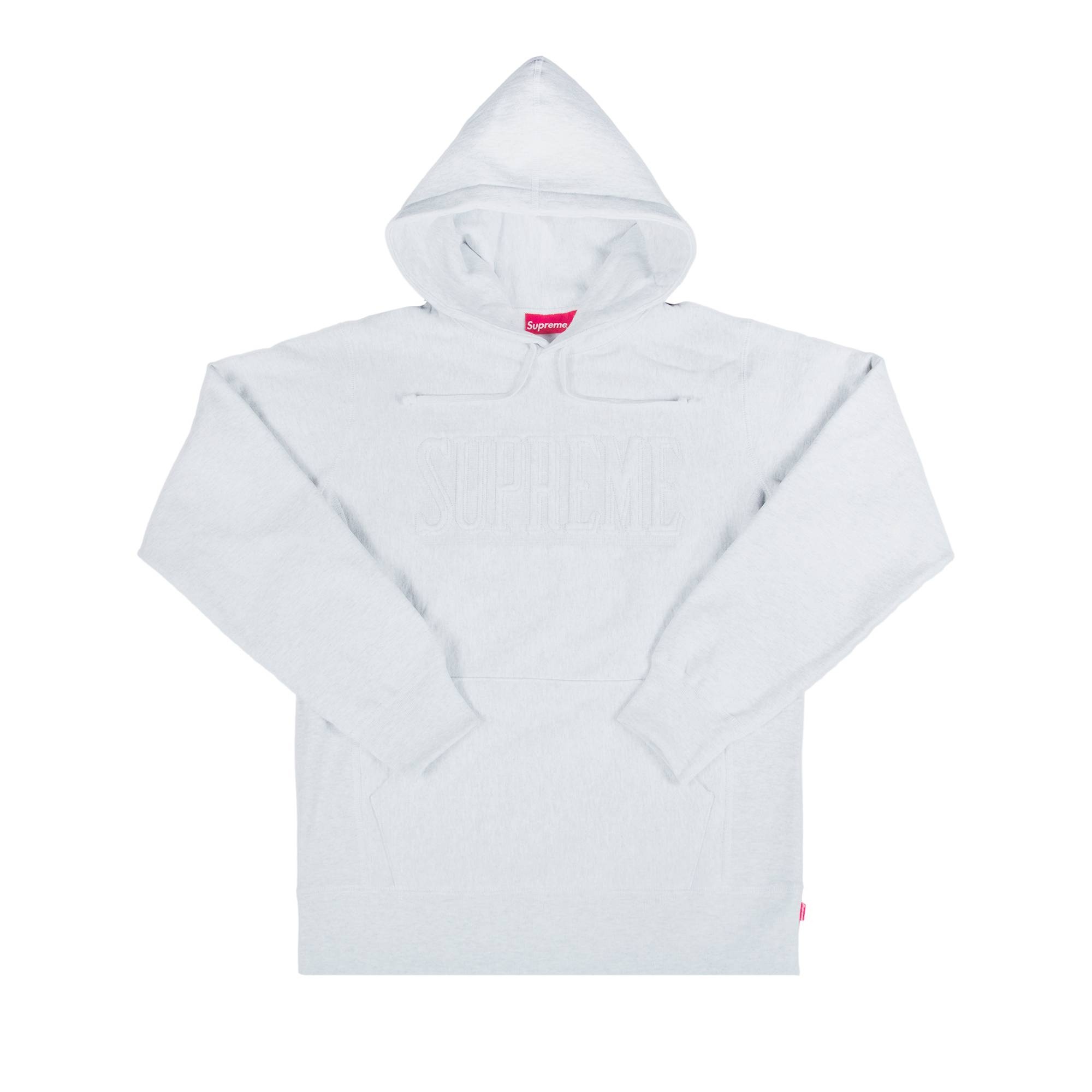 Supreme Embroidered Outline Hooded Sweatshirt 'Grey' - 1