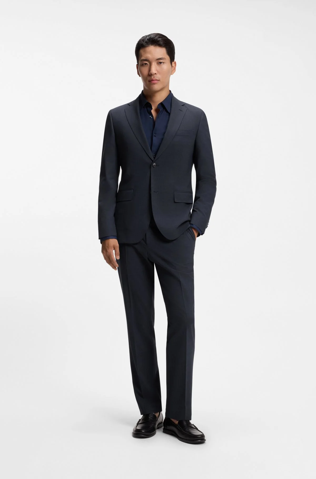 TWO-PIECE SLIM-FIT SUIT IN PERFORMANCE-STRETCH FABRIC - 1