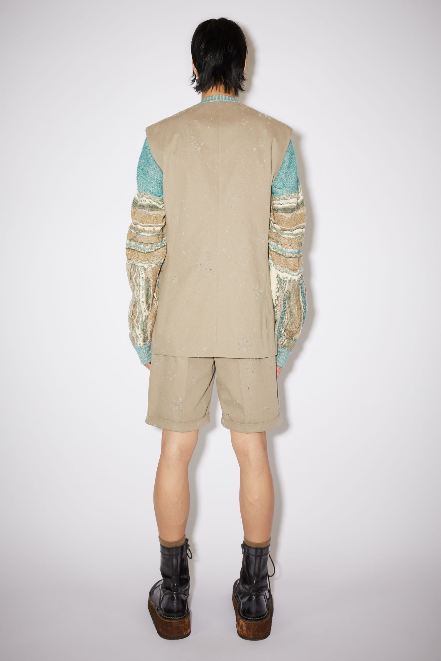 Distressed jacket - Mushroom beige - 3