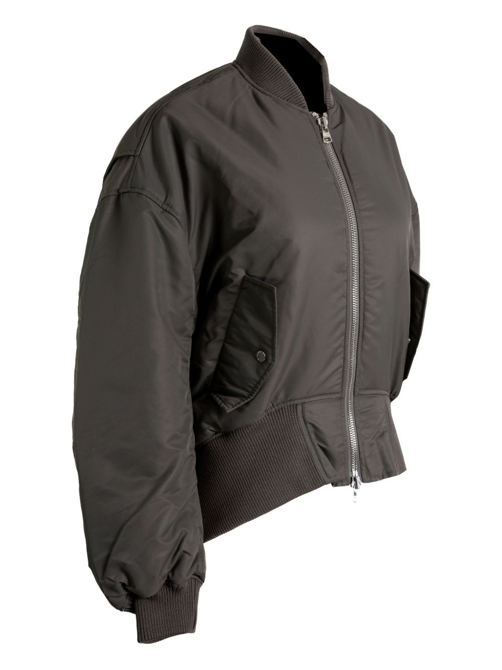 zip-fastening bomber jacket - 3