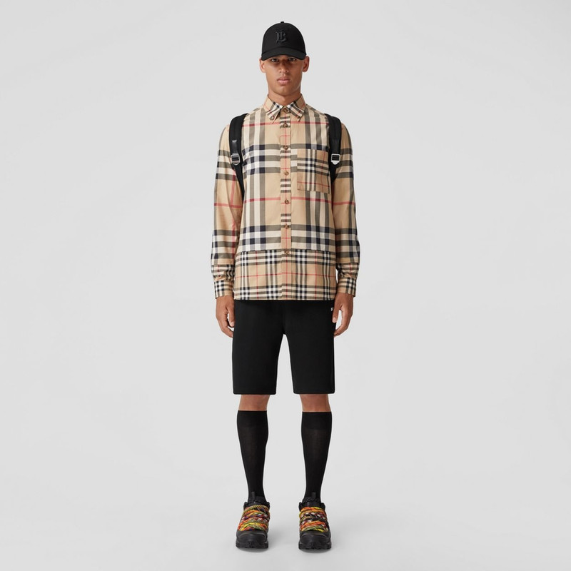 Burberry Contrast Check Cotton Shirt outlook