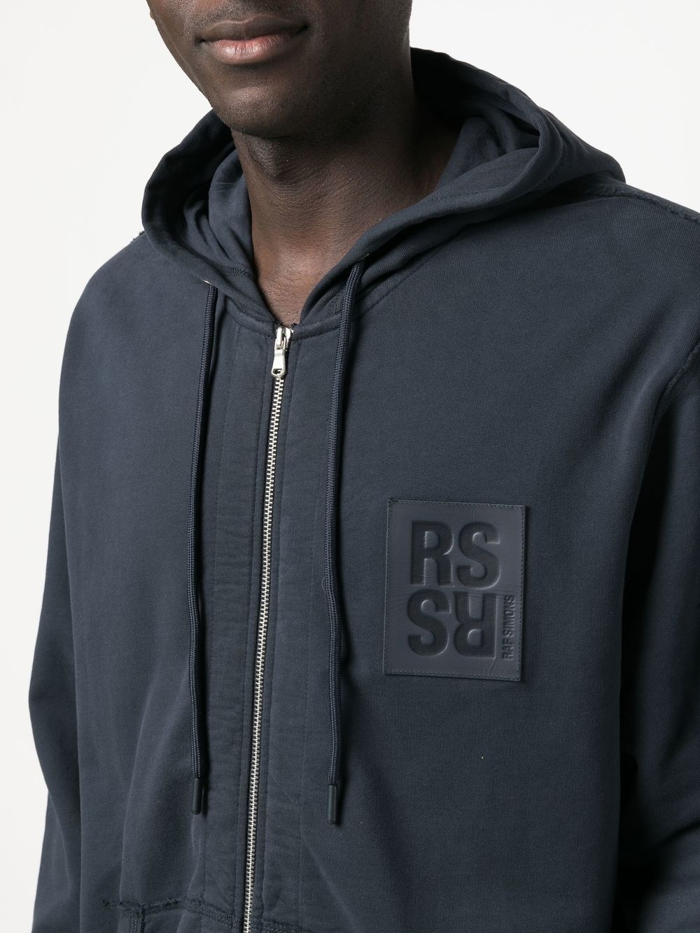 logo-patch zip-up hoodie - 5