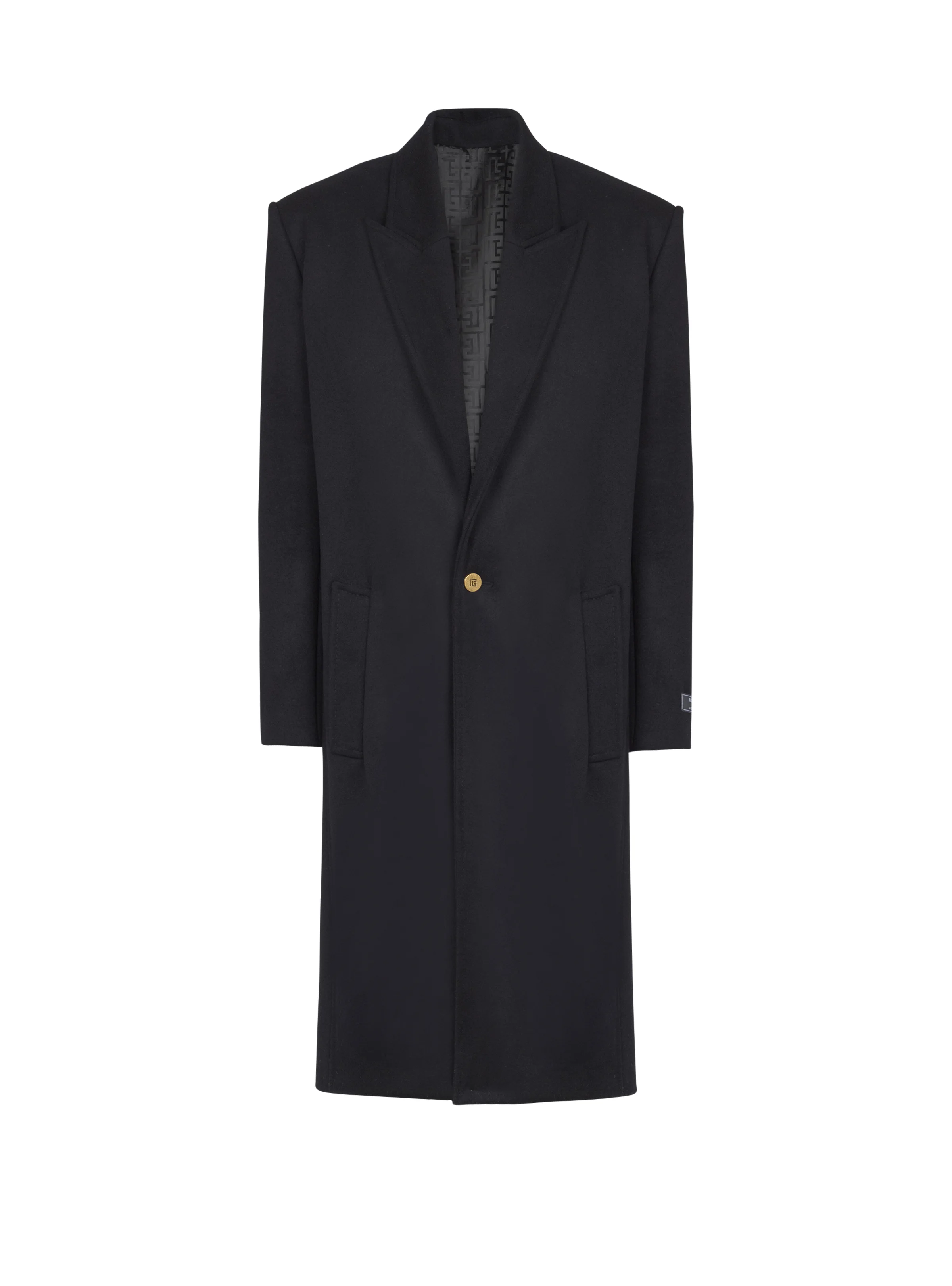Oversized wool and cashmere coat - 1