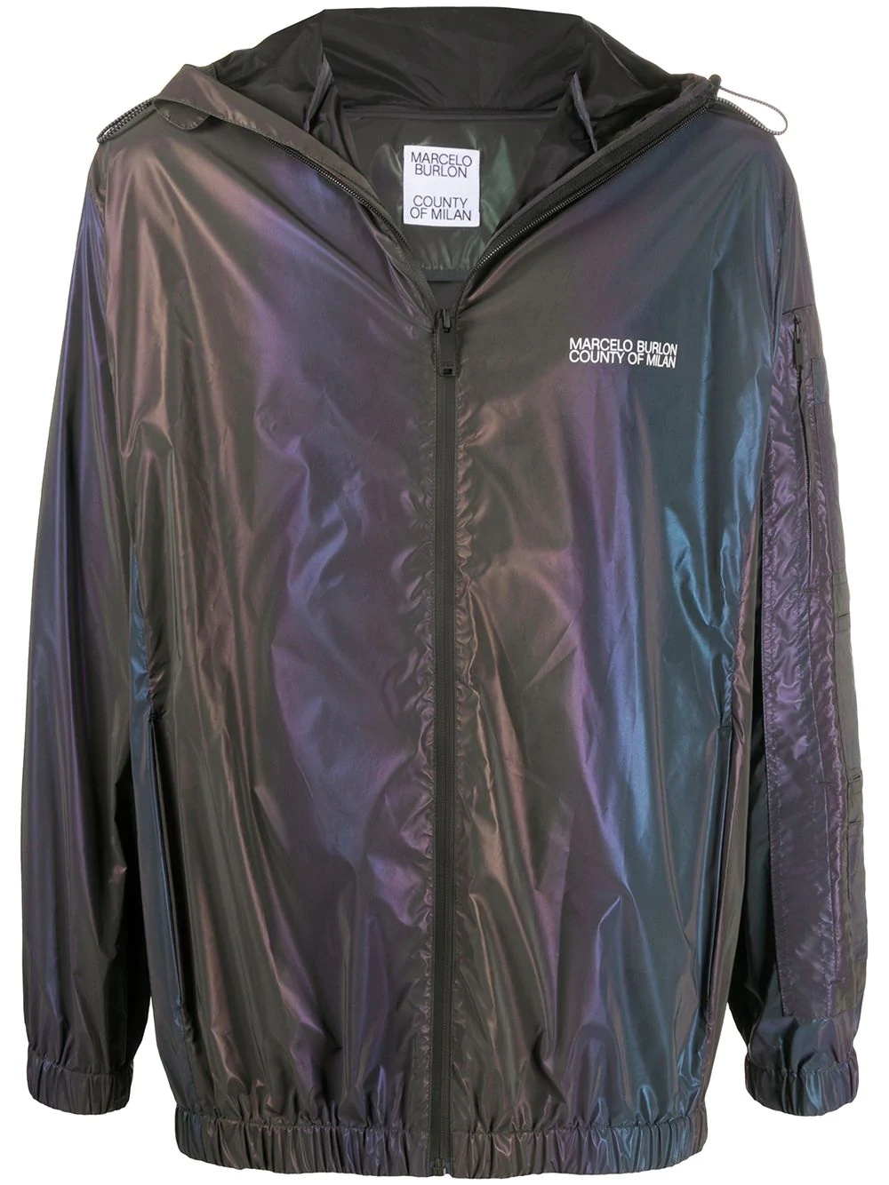 iridescent lightweight hooded jacket - 1