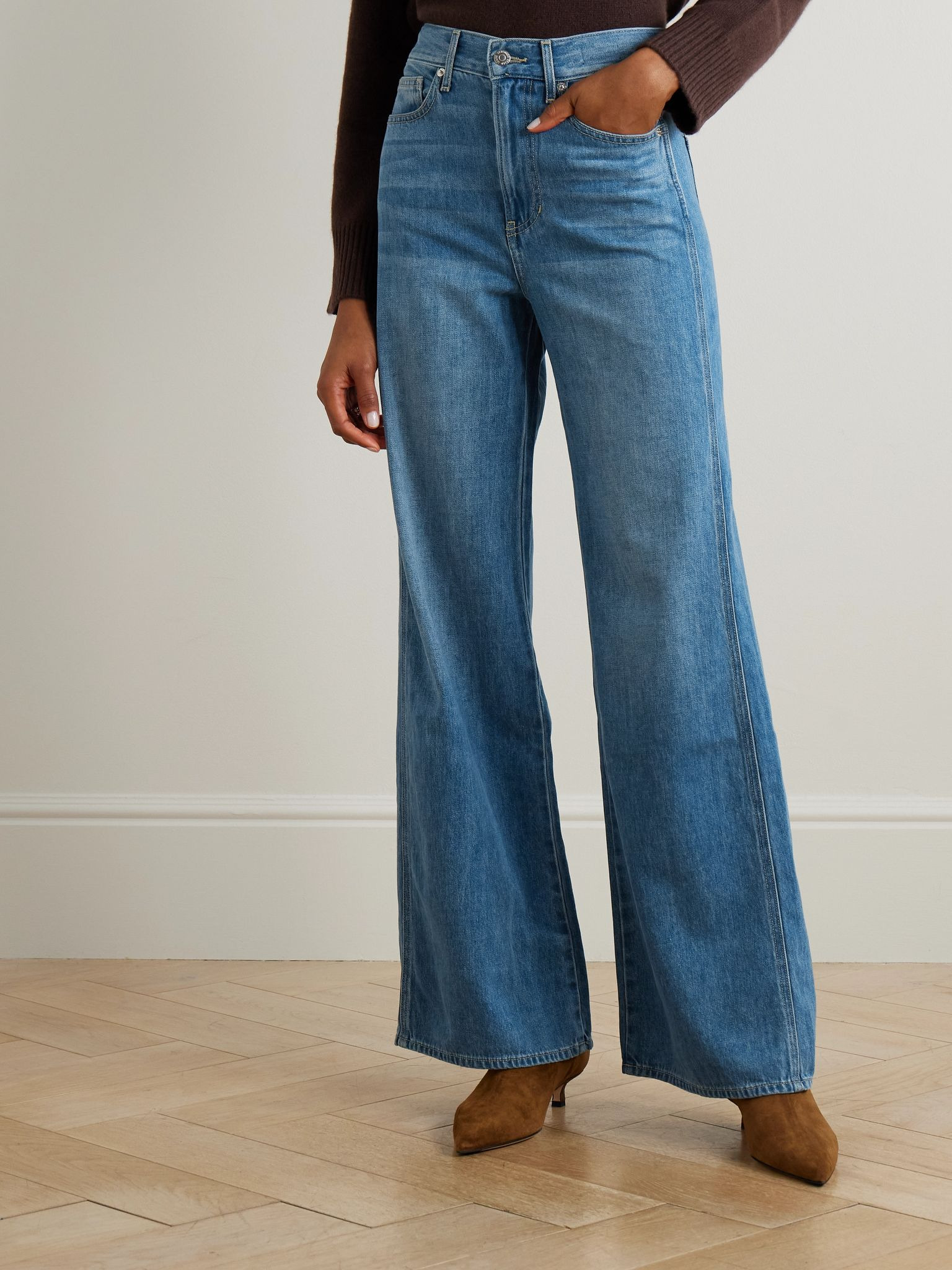 Taylor high-rise wide-leg jeans Mid denim - 3