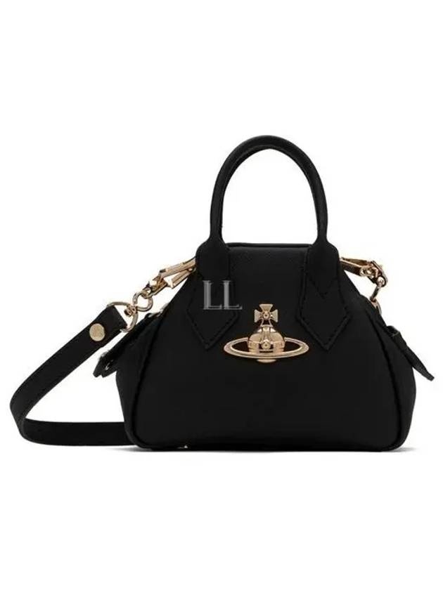 ORB Plaque Mini Yasmine Tote Bag Black - 2