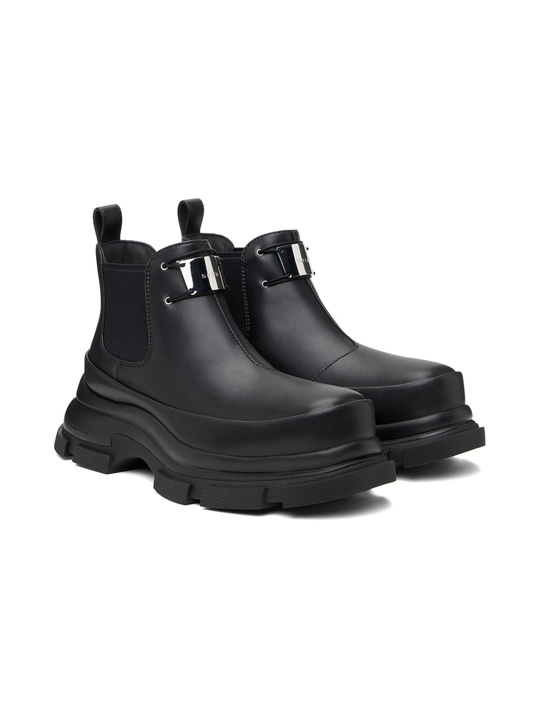 Black Gao Eva Metal Logo Chelsea Boots - 4