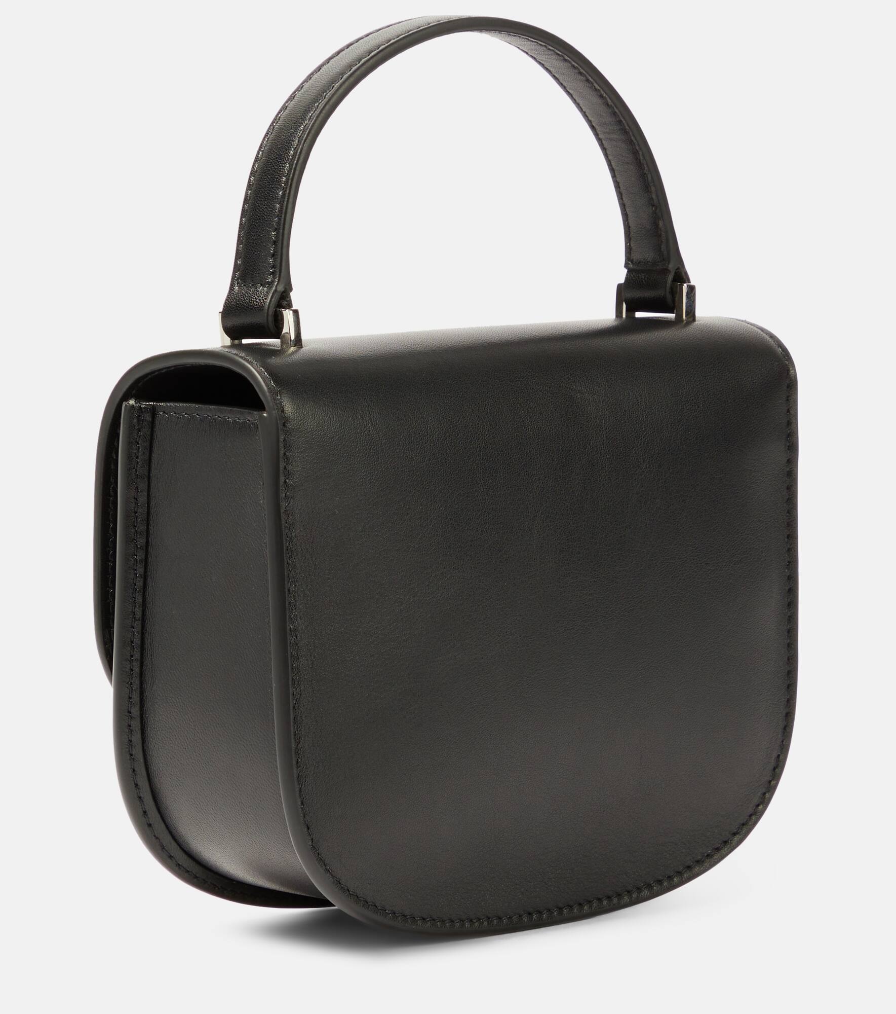 Tondo Mini leather tote bag - 4