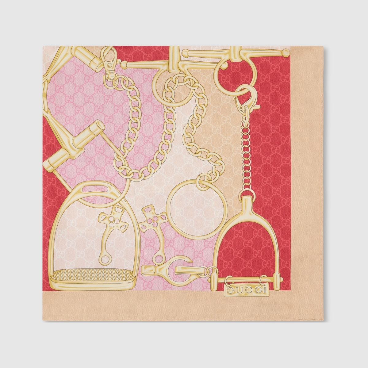 GG Horsebit silk scarf - 2