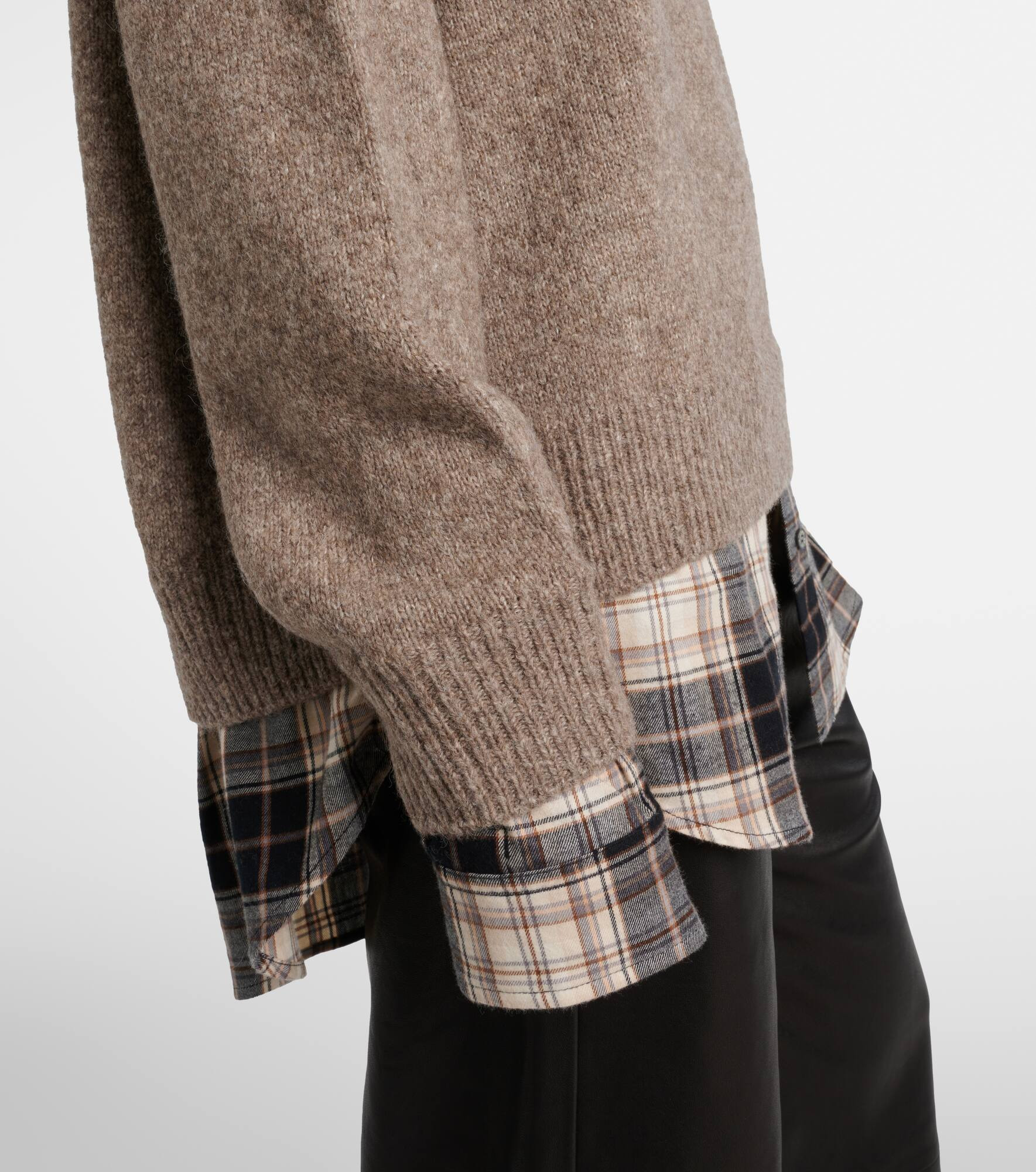 Layered wool-blend sweater - 5