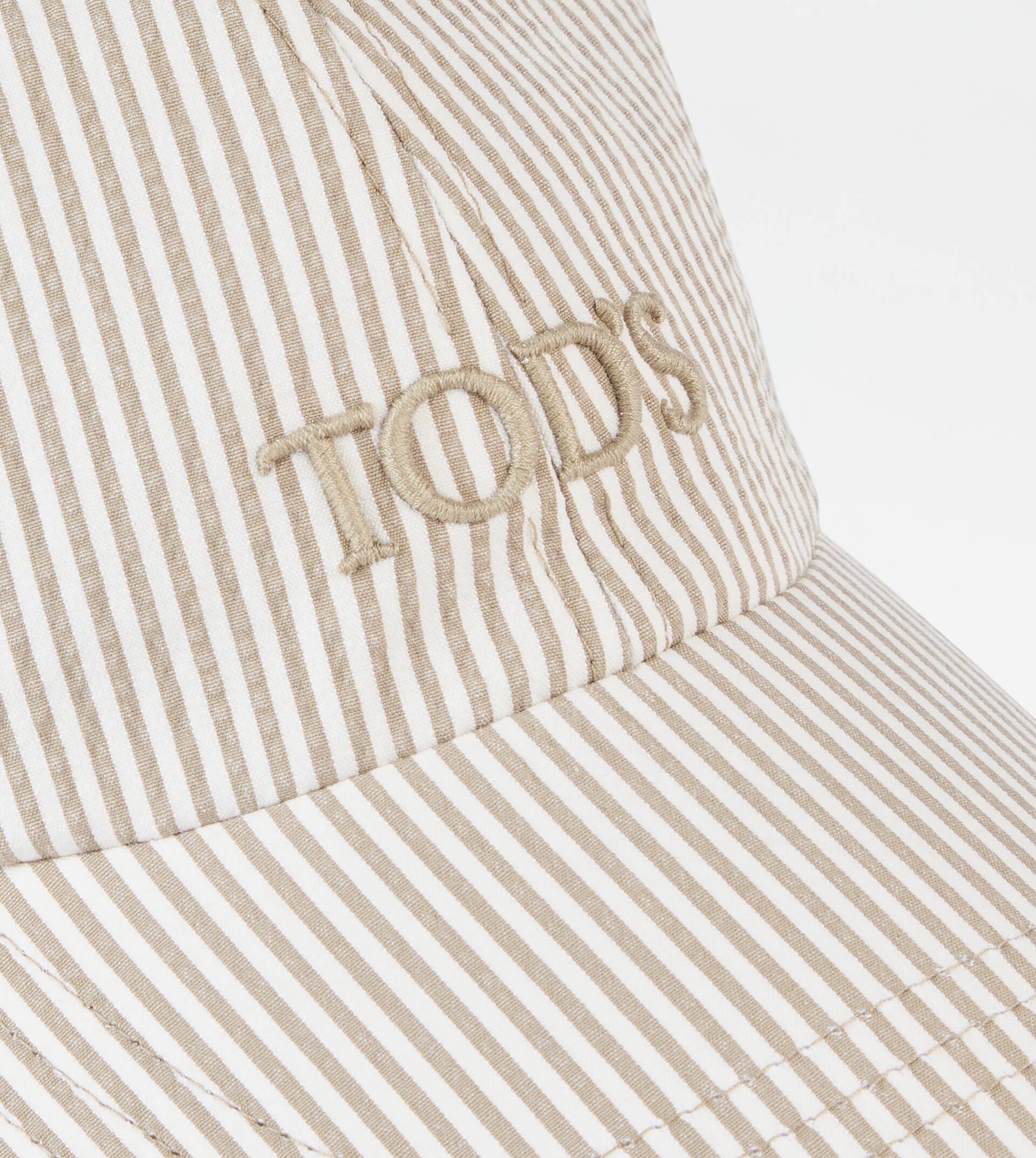 BASEBALL CAP IN SEERSUCKER COTTON - BEIGE - 4