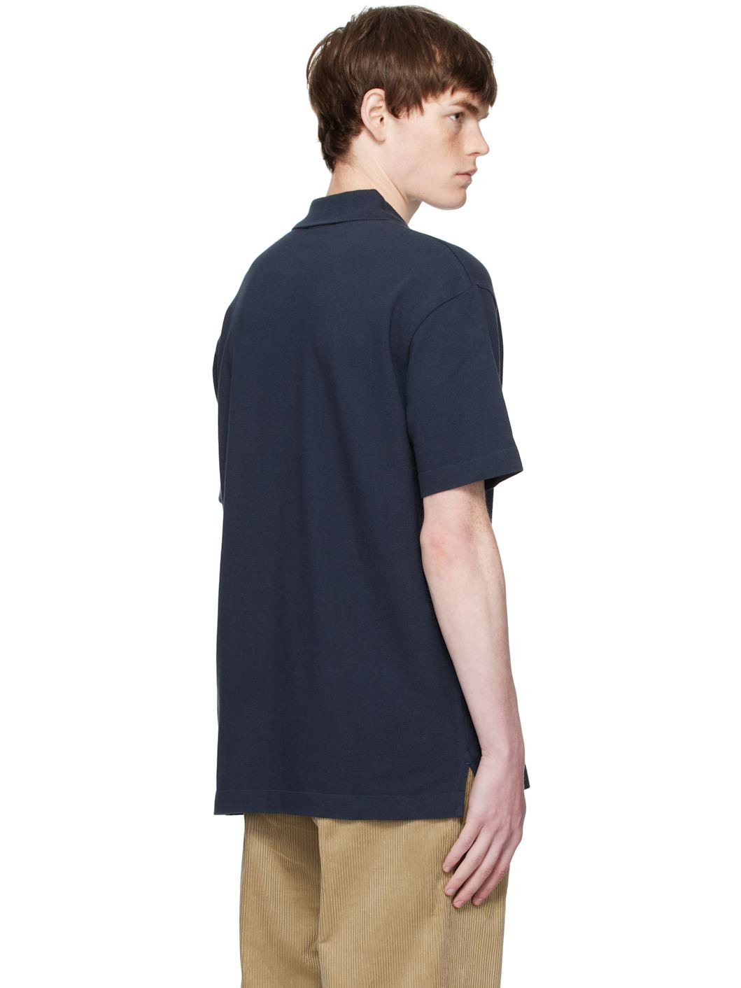 Navy Fox Head Comfort Polo - 3