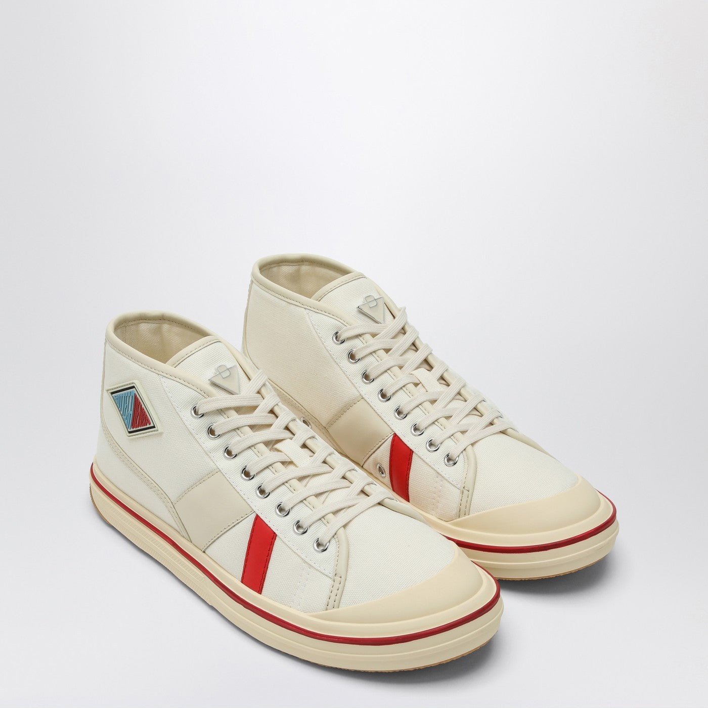 Bottega Veneta Men Eliot Sneakers In Ivory/Red - 2