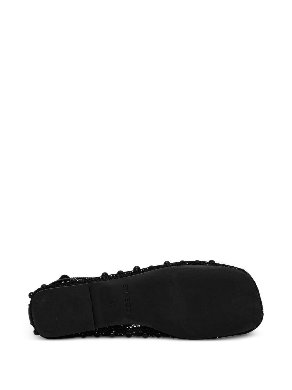 bead-embellished mesh ballet flats - 4