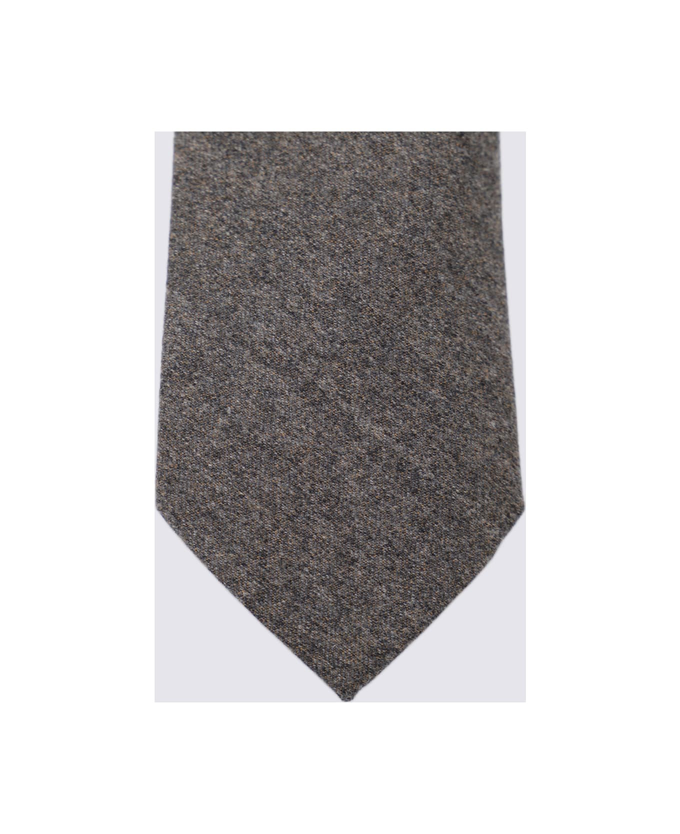 Dark Grey Wool Tie - 2