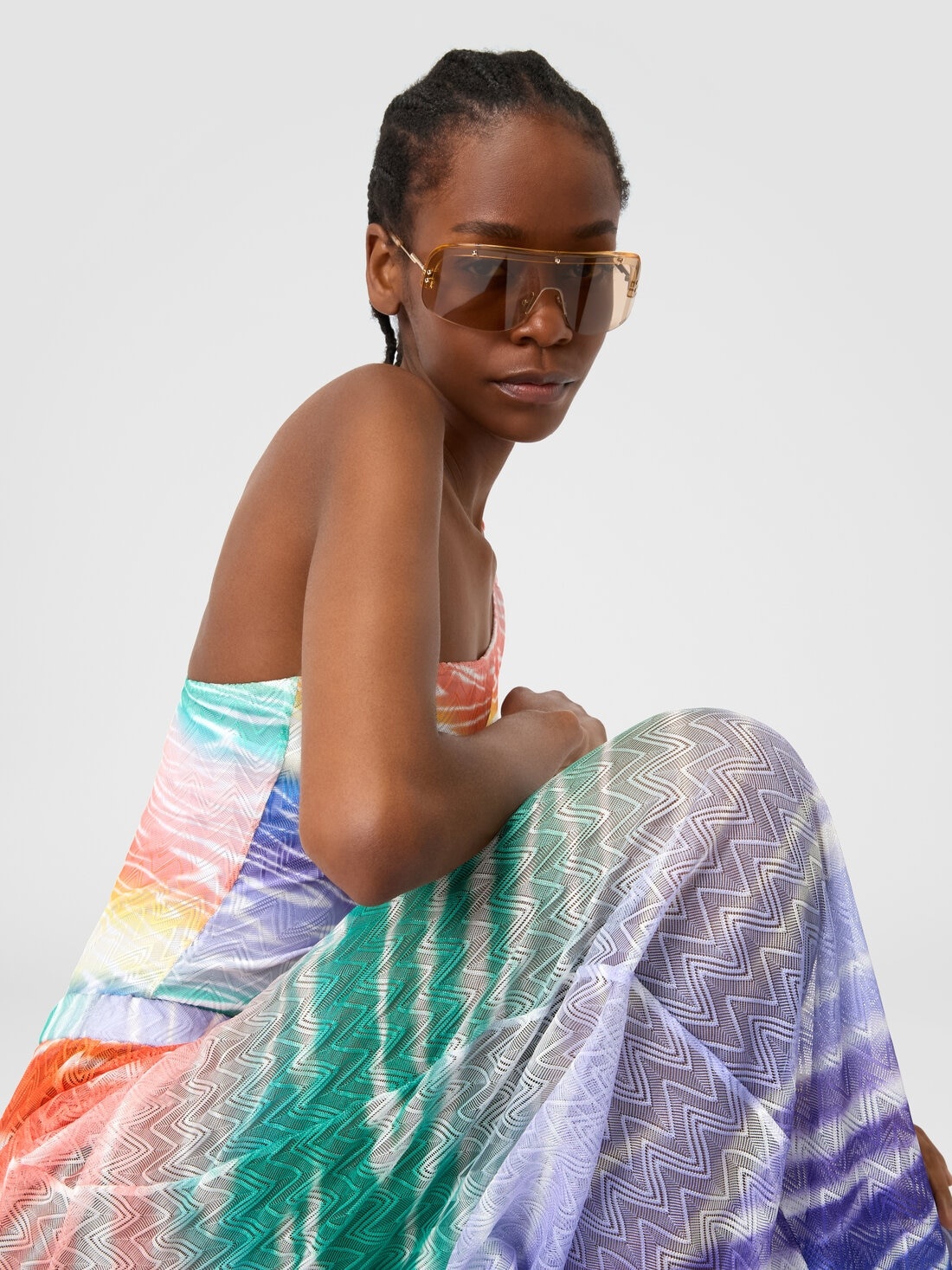 Tie-dye print cover up trousers - 4